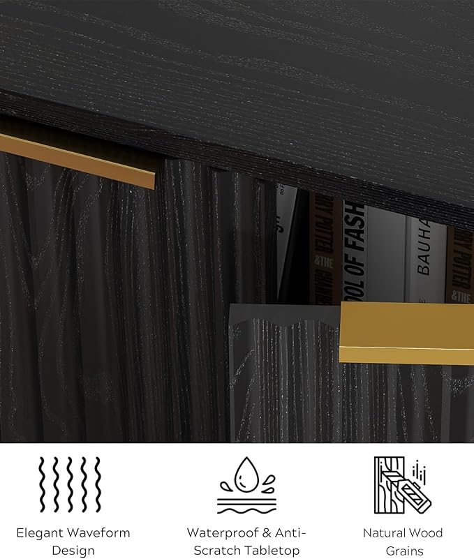 Fluted Corner Cabinet, Modern Small Corner Floor Cabinet - Image 6