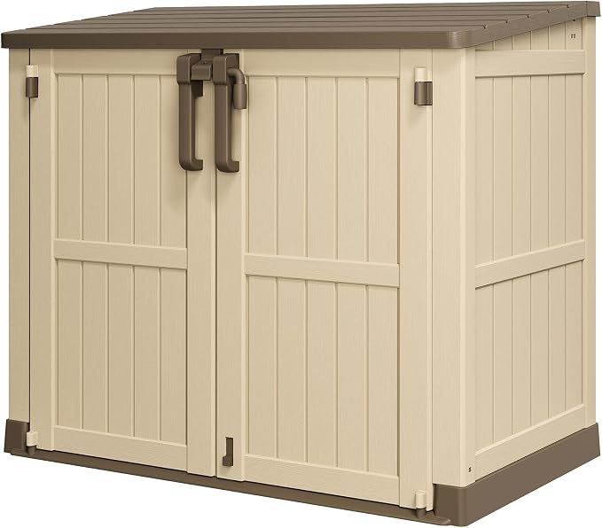 36 Cu Ft Resin Outdoor Storage Shed, Weatherproof Horizontal Outdoor Storage by WTFGO