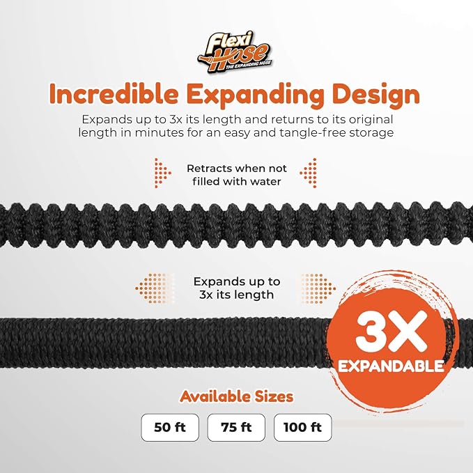 Flexi Hose Lightweight Expandable Garden Hose, 25FT -Retractable Garden Hose - Image 2