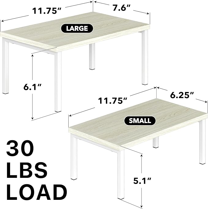 Simple Houseware Stackable Cabinet Counter Shelf Wooden Surface, Maple | - Image 3
