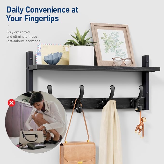 Tatub 20" Rustic Coat Rack Wall Mount - Image 4