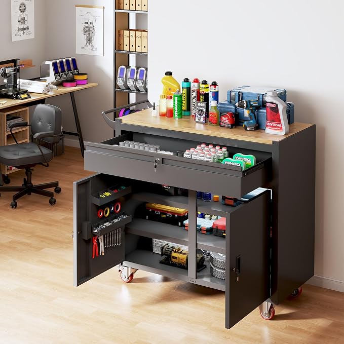 46-inch Rolling Tool Cabinet, Tool Chest Workbench - Image 5