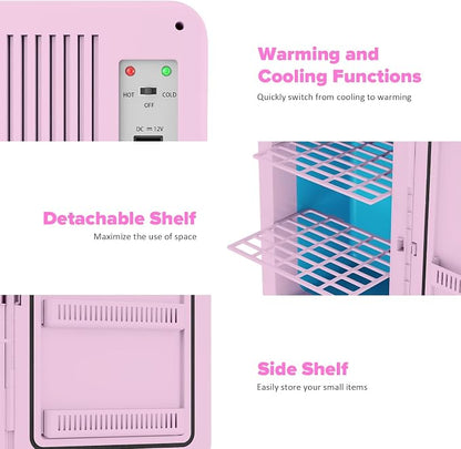 22L/30Cans Mini Fridge for Bedroom, 12v DC Portable Cooler & Warmer, Mini - Image 9