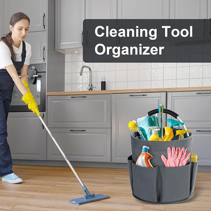 Cleaning Caddy with Handle, Cleaning Products Organiser, 17L Foldable Storage - Image 3