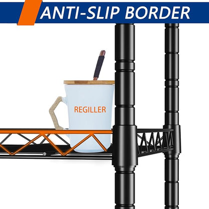REGILLER 5-Wire Shelving Metal Storage Rack Adjustable Shelves, Standing - Image 6