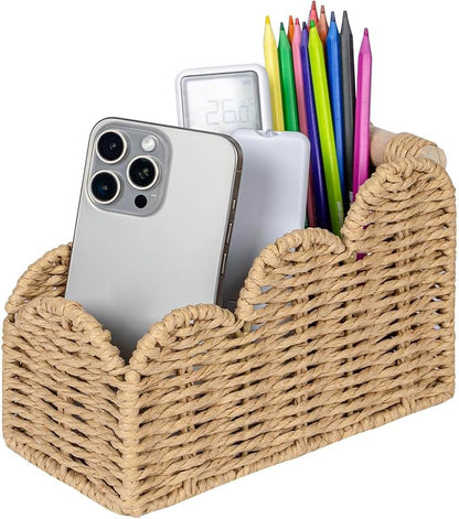 CubesLand Bedside Table Desk Organizer Caddy, Remote Pen&Pencil Holder Cup by CubesLand
