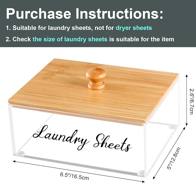 VOTLEVT Bamboo Laundry Detergent Sheets Holder - Image 6
