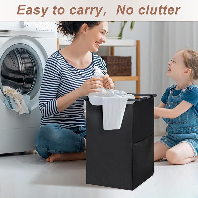 Extra Large Laundry Hamper, Laundry Hamper 3 Section - 210L Capacity - Image 4