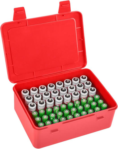 FULLCASE Battery Storage Organizer Holder Holds 54 AA AAA Batteries, Box Cases by FullcaseEasyLifeStorage