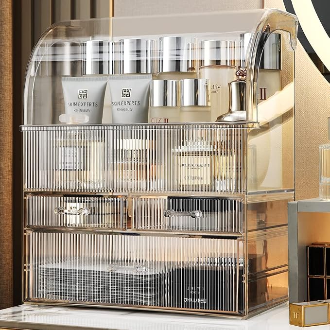 MOOCHI Professional Large Cosmetic Makeup Organizer Bathroom Storage Display - Image 7