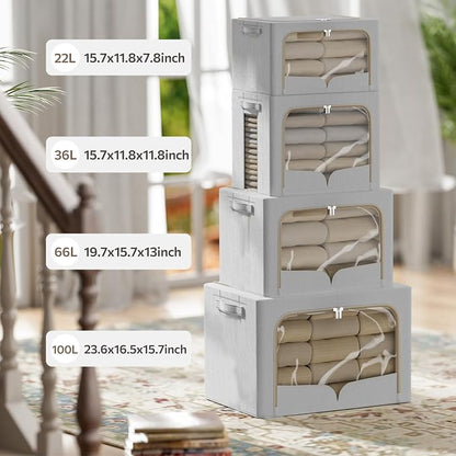 FHSQX 3 Pack Clothes Storage Bins - Image 4