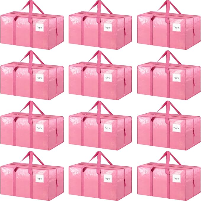 12 Pack Extra Heavy Duty Large Moving Bags by Fygrip