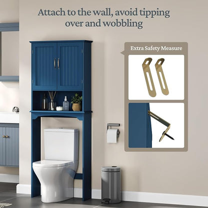 Yaheetech Over the Toilet Storage Cabinet, Bathroom Organizer, Open Compartment - Image 7