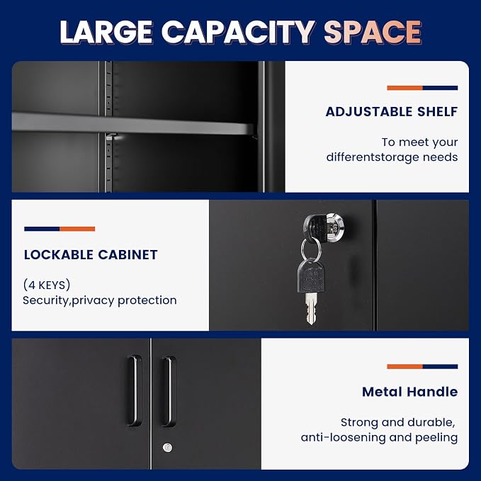Yizosh Metal Storage Locking Cabinet - Image 7