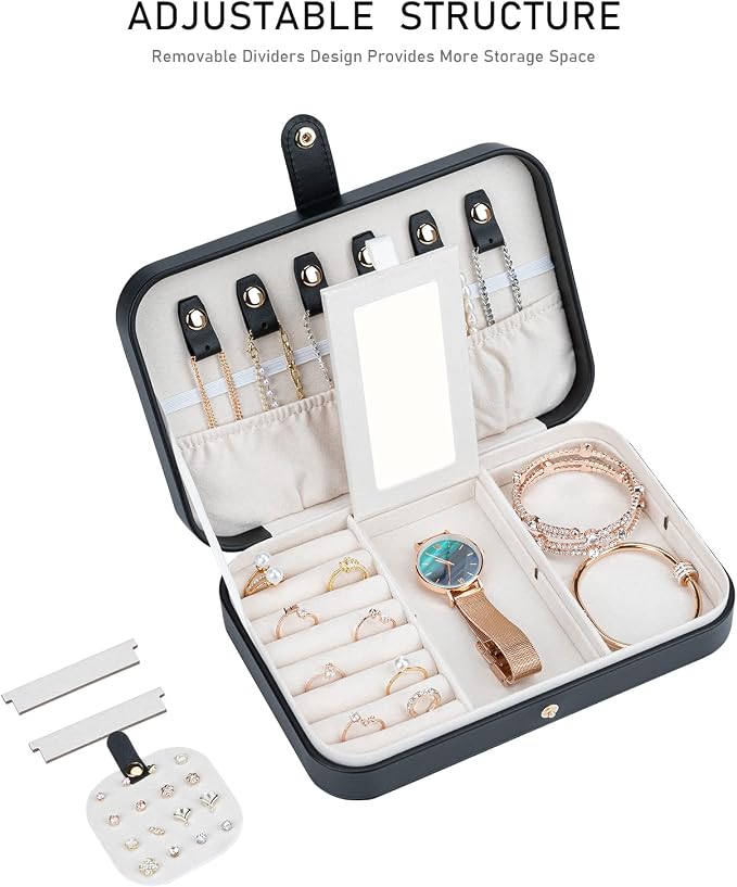 Small Jewelry Box, Travel Jewelry Case Portable Jewelry Boxes - Image 4