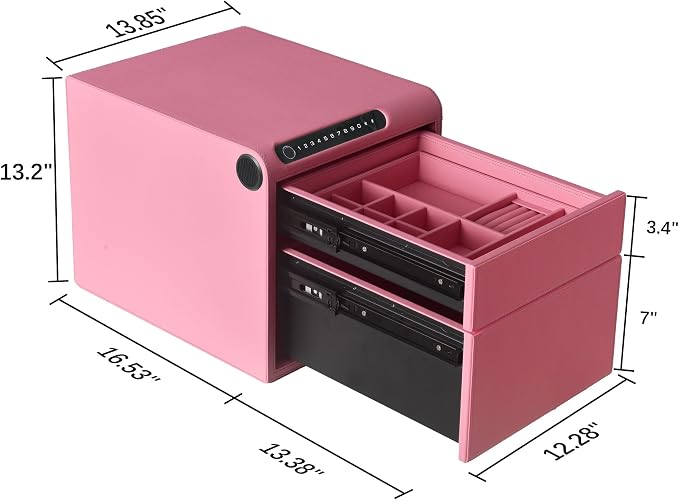 Biometric Fingerprint safe, Slide-Away Handgun Safe - Image 8