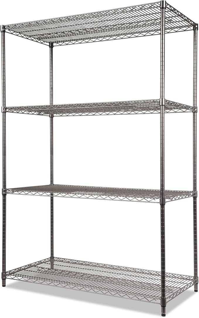 Alera Wire Shelving Starter Kit, Four-Shelf, 48w x 24d x 72h - Image 5