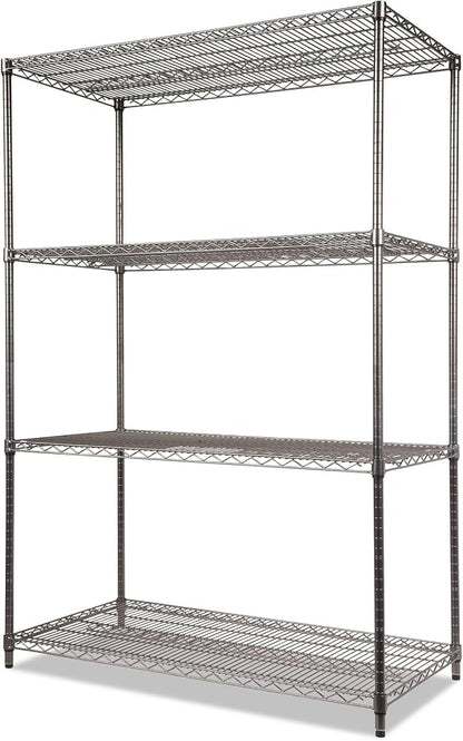 Alera Wire Shelving Starter Kit, Four-Shelf, 48w x 24d x 72h - Image 5