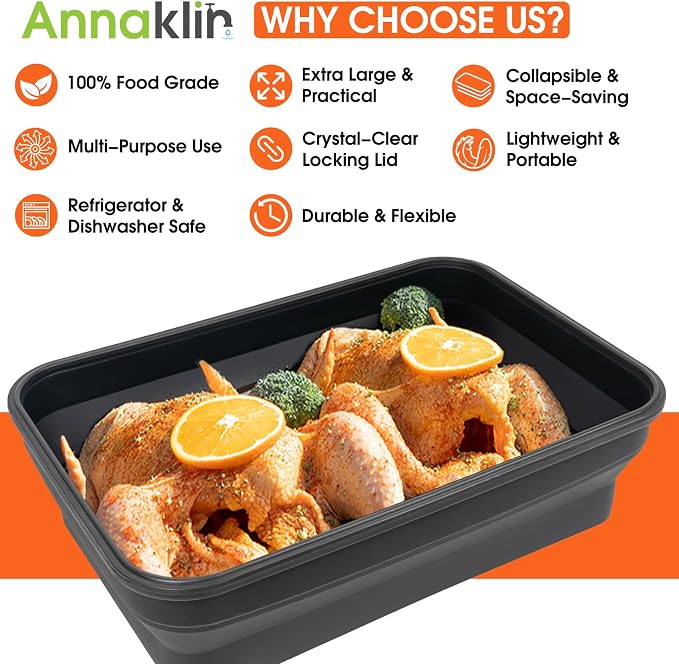 Silicone Collapsible Marinating Container - Image 6