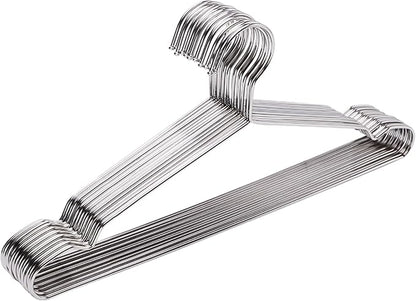 Hangers 10 Pack Clothes Hanger Strong Heavy Duty Stainless Steel Metal Ultra by WYCQKL