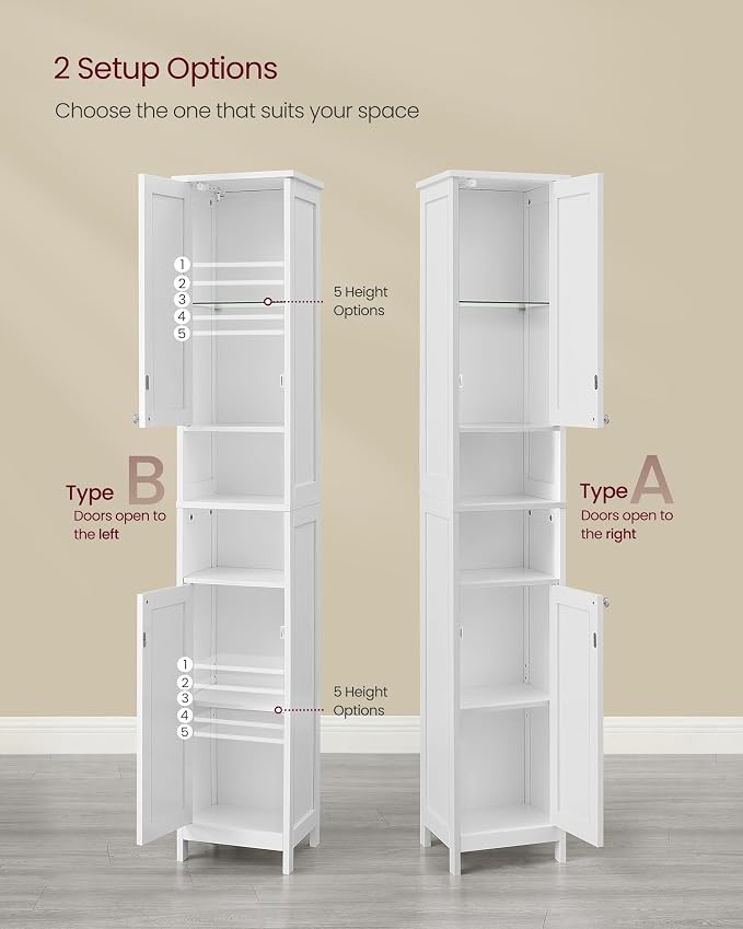 VASAGLE Tall Storage Cabinet - Image 7