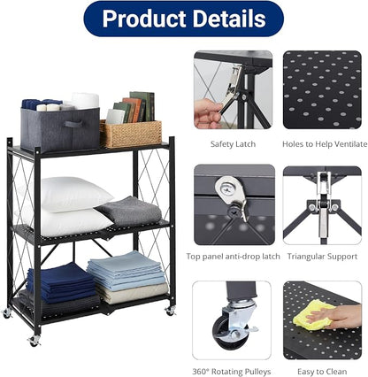 3 Tier Foldable Storage Shelves - Image 9