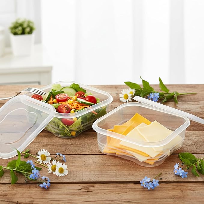 Cheese Container for Refrigerator 2 Pcs Reusable Sliced Cheese Container Clear - Image 3