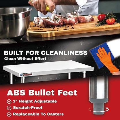 DuraSteel 24x36 Stainless Steel Work Table - Image 4