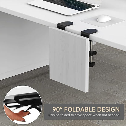 Sisyphy Ergonomics Desk Extender Tray, 9.5x9.1" Punch-Free Clamp on, Foldable - Image 5