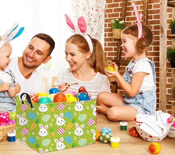Rectangular Easter Bunny Storage Basket - Image 5