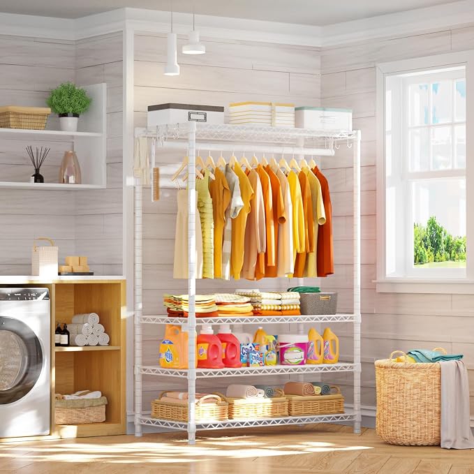 Ulif H4 Plus Garment Rack, 4-Tier Portable Clothes and Clothing Rack - Image 6