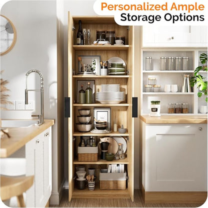 VINGLI 70" Modern Pantry Cabinet - Image 7