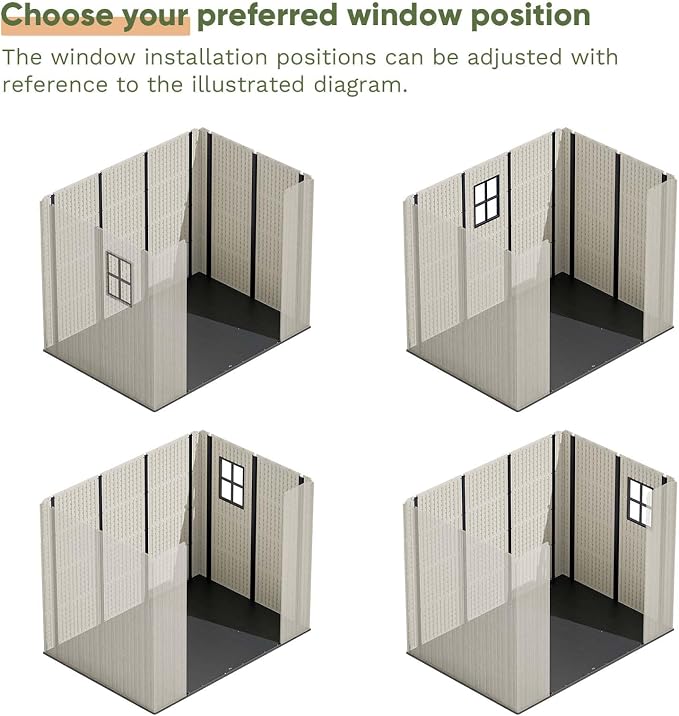 Patiowell 8 x 6 FT Plastic Outdoor Storage Shed - Image 5