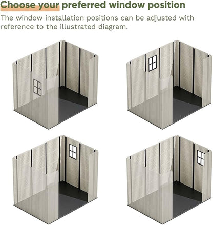 Patiowell 8 x 6 FT Plastic Outdoor Storage Shed - Image 5