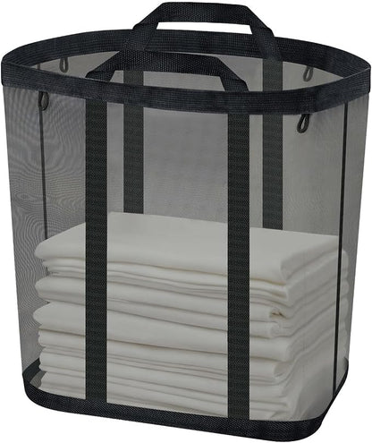 Mesh Laundry Basket, Hanging Laundry Hamper by Sekonow