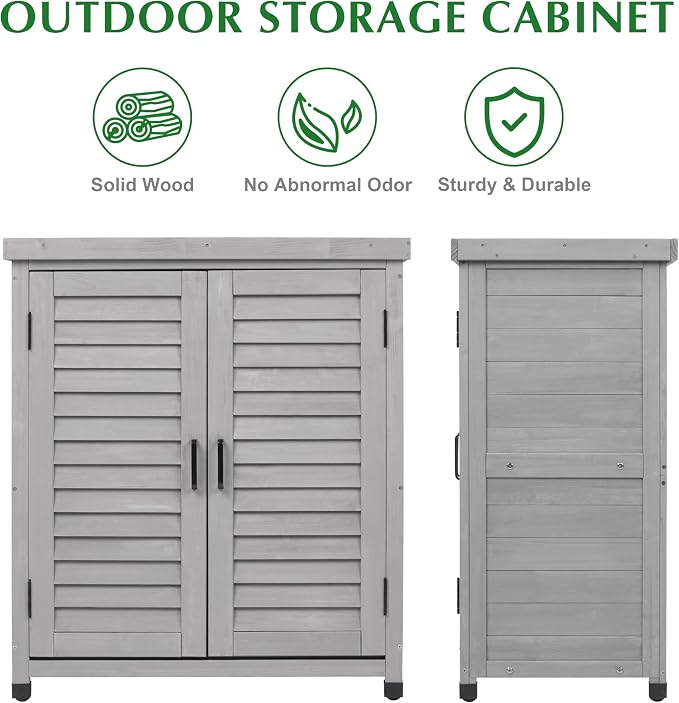 Outdoor Storage Cabinet & Potting Bench Table - Image 7