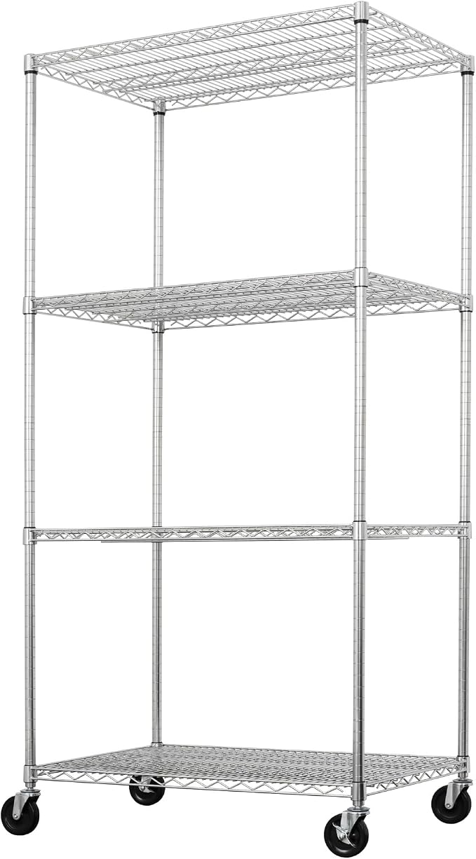 SafeRacks - NSF Certified Storage Shelves, Heavy Duty Steel Wire Unit by SafeRacks