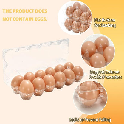 200Pcs Plastic Egg Carton Bulk Empty Clear Egg Tray Holder Container - Image 3