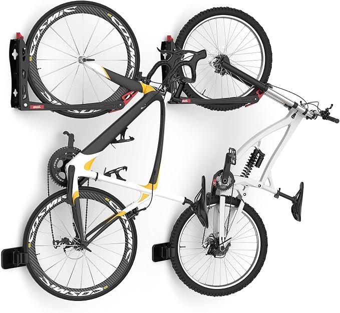 TORACK BIKEPAL Space Saving Wall Mounted Swivel Bike Racks, Vertical Bike Wall by TORACK