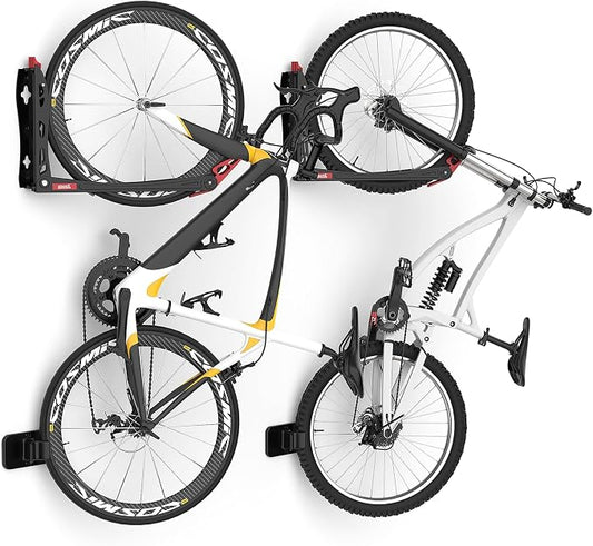 TORACK BIKEPAL Space Saving Wall Mounted Swivel Bike Racks, Vertical Bike Wall by TORACK