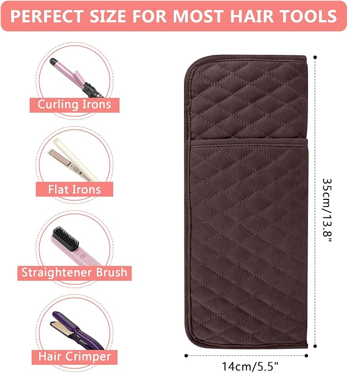 Heat Resistant Hair Tools Organizer Bag Portable Travel Storage Cover Pouch - Image 5