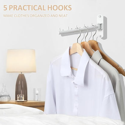 Mooche Swing Clothes Hanger Rack, Garment Racks Folding Clothes Bar Wall Mounted - Image 4