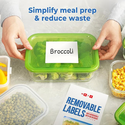 MESS Removable Food Labels for Containers 3x4" Erasable Kitchen Labels for - Image 5