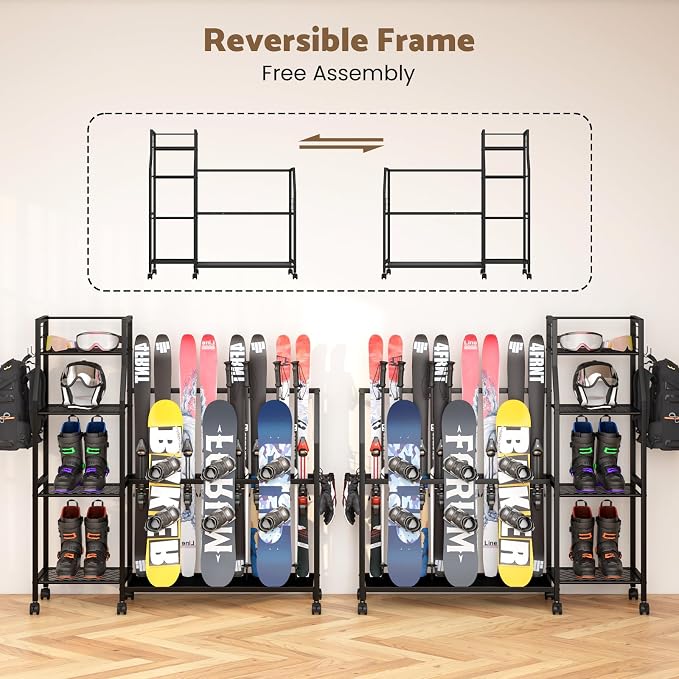 4-Tier Freestanding Snowboard Rack - Image 6