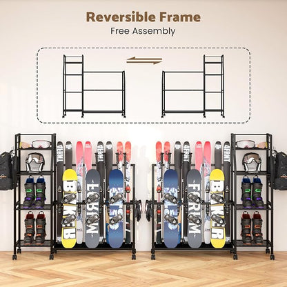 4-Tier Freestanding Snowboard Rack - Image 6
