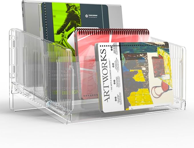 File Sorter Organizer, 5 Sections Acrylic Letter Tray - Image 5