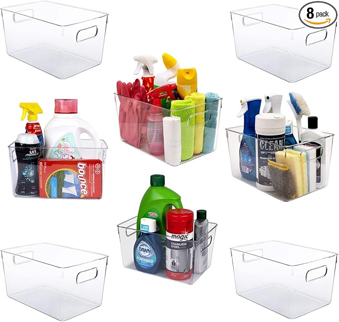 Clear Plastic Storage Bins, Pantry Organizers and Storage, Kitchen Organization by CONTROLKITCHEN