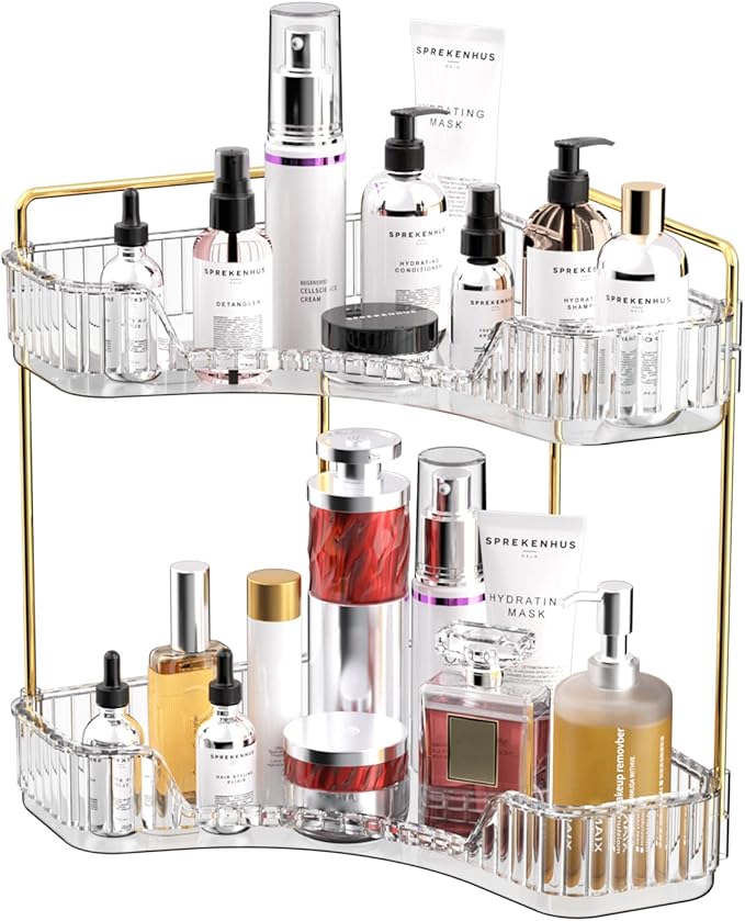 GTI 2 Tier Bathroom Counter Organizer, Makeup Organizer Perfume by GTI