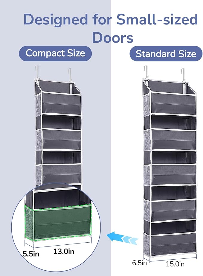 ULG 1 Pack Compact Size Over Door Organizer Slim Door Storage - Image 2