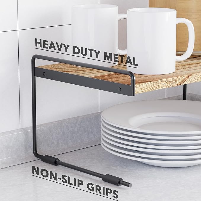 SpaceAid Cabinet Shelf Organizers 2 Pack, Kitchen Counter Organizer Rack Under - Image 6